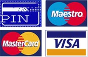 Betalen per pin en creditcard